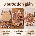 LACIAGA Tranh Ghép Gỗ Hình Thú Cưng Dễ Thương