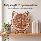 LACIAGA Tranh Ghép Gỗ Hình Thú Cưng Dễ Thương